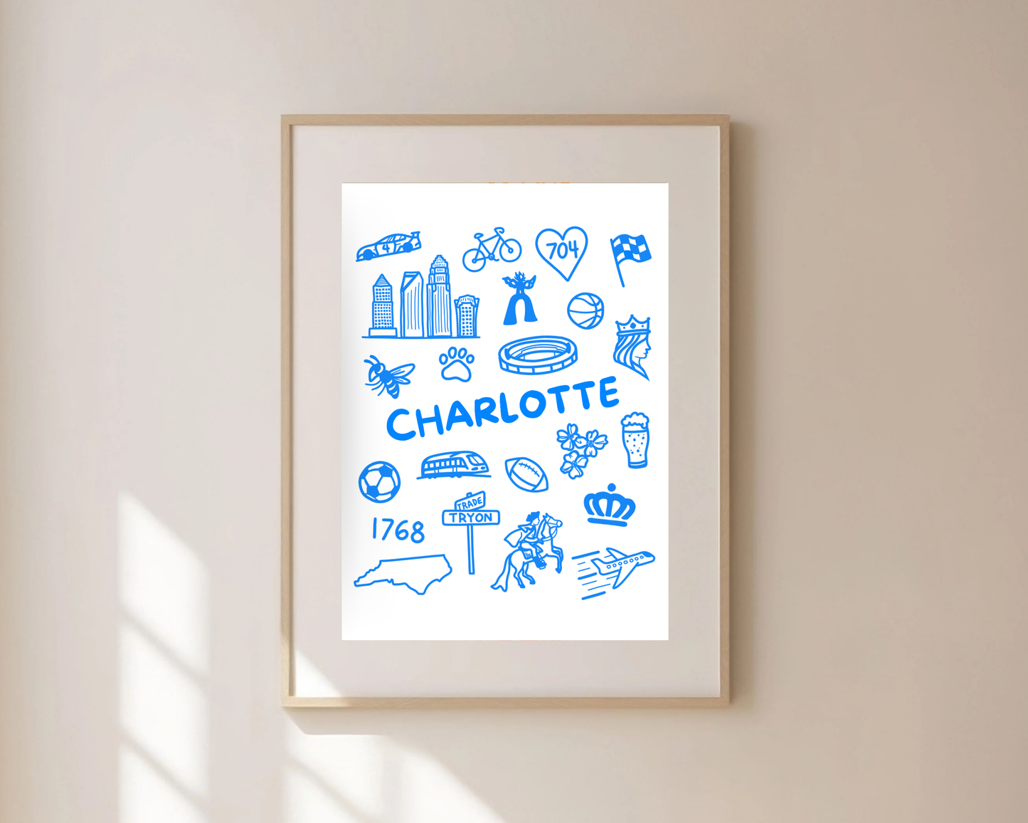 Charlotte Icons Print