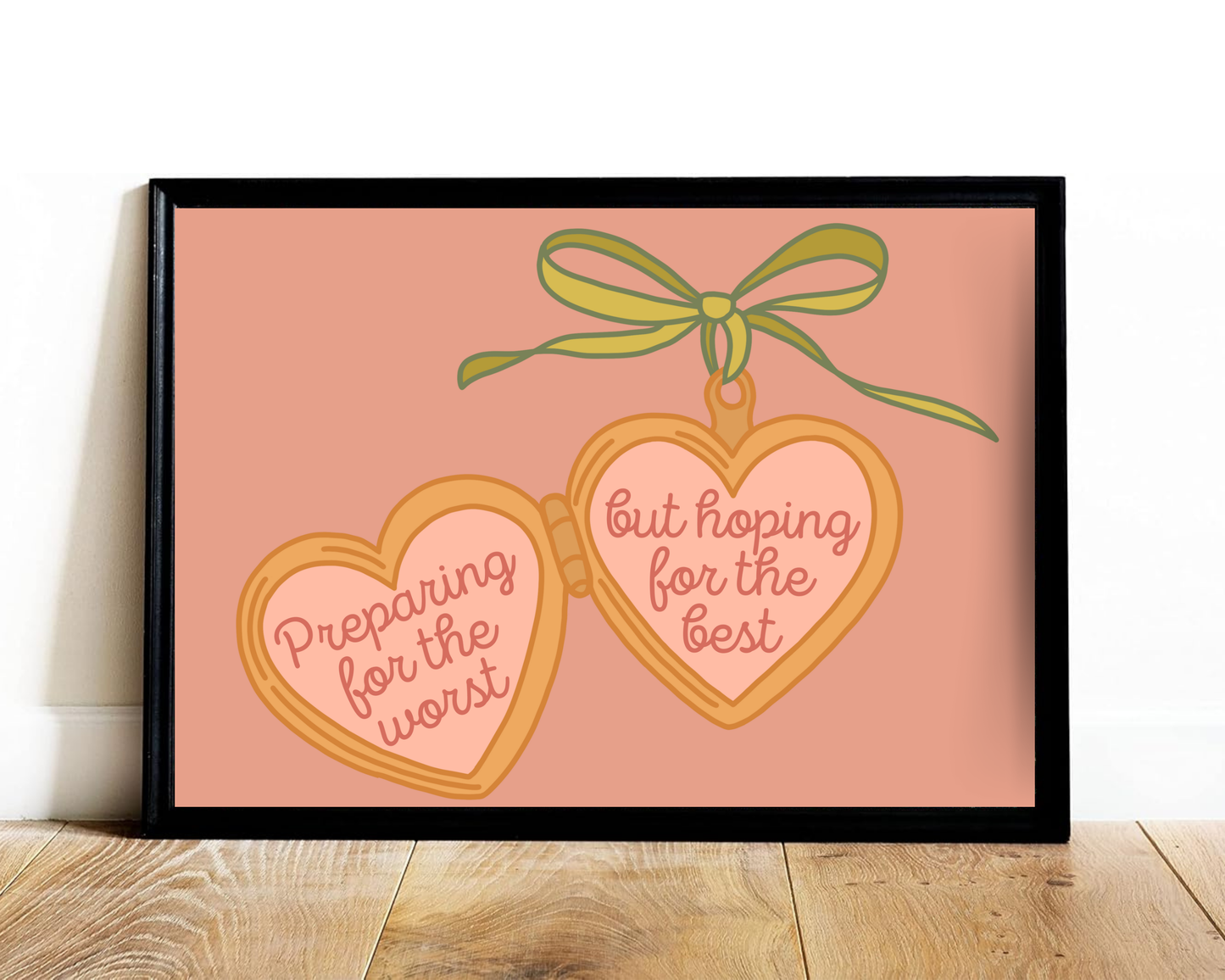 Hoping For The Best Locket Print