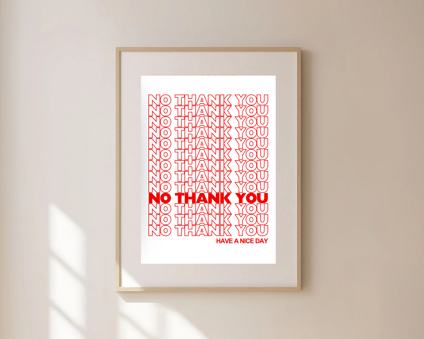 No Thank You Print