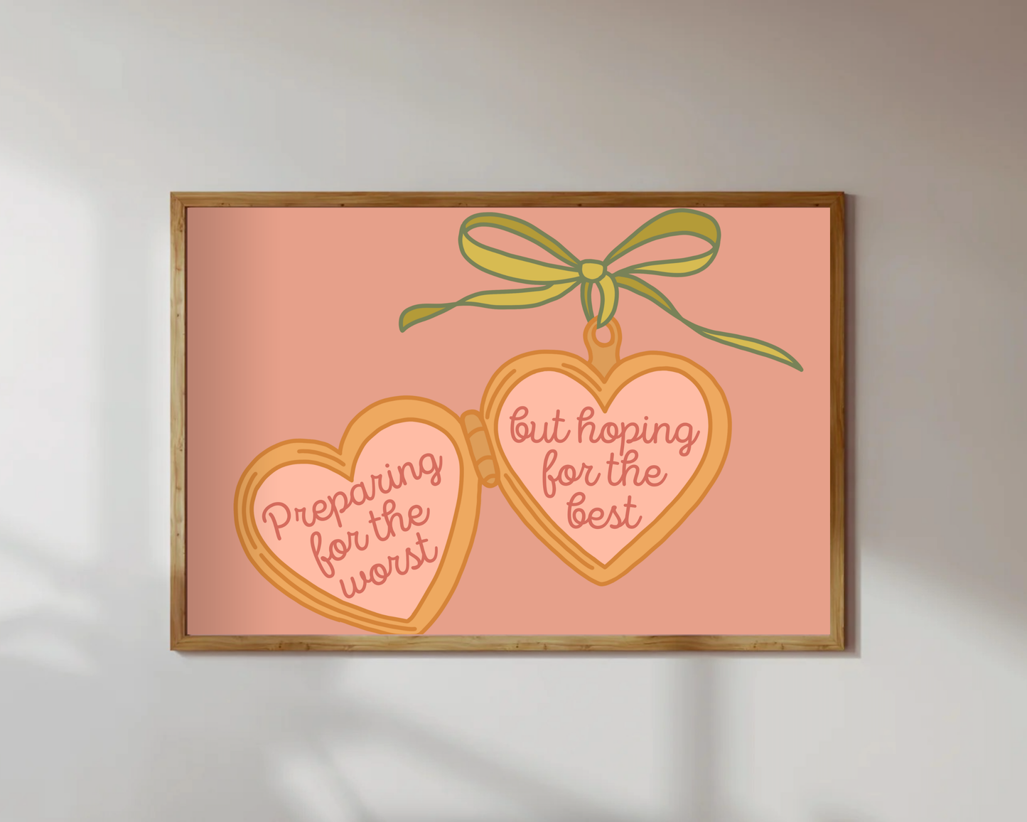 Hoping For The Best Locket Print