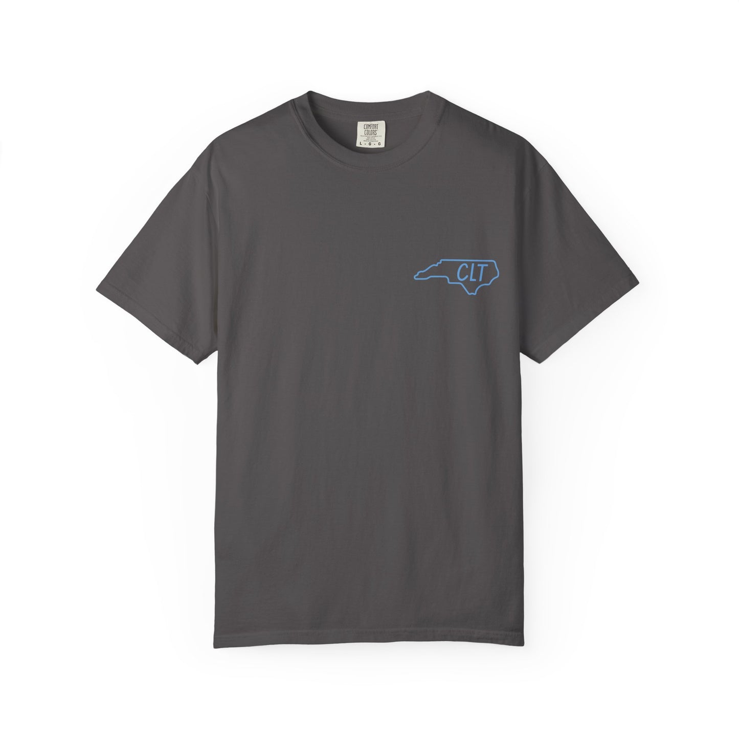 Blue Charlotte Skyline Tee - Front and Back