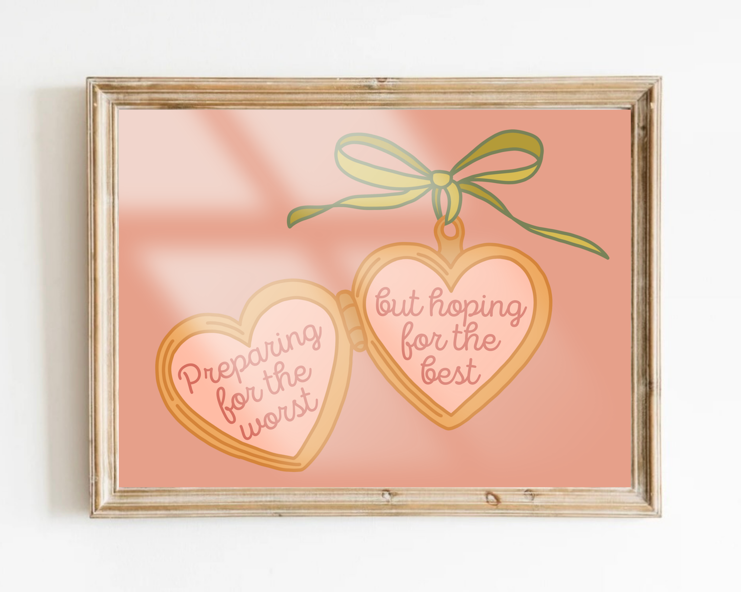 Hoping For The Best Locket Print