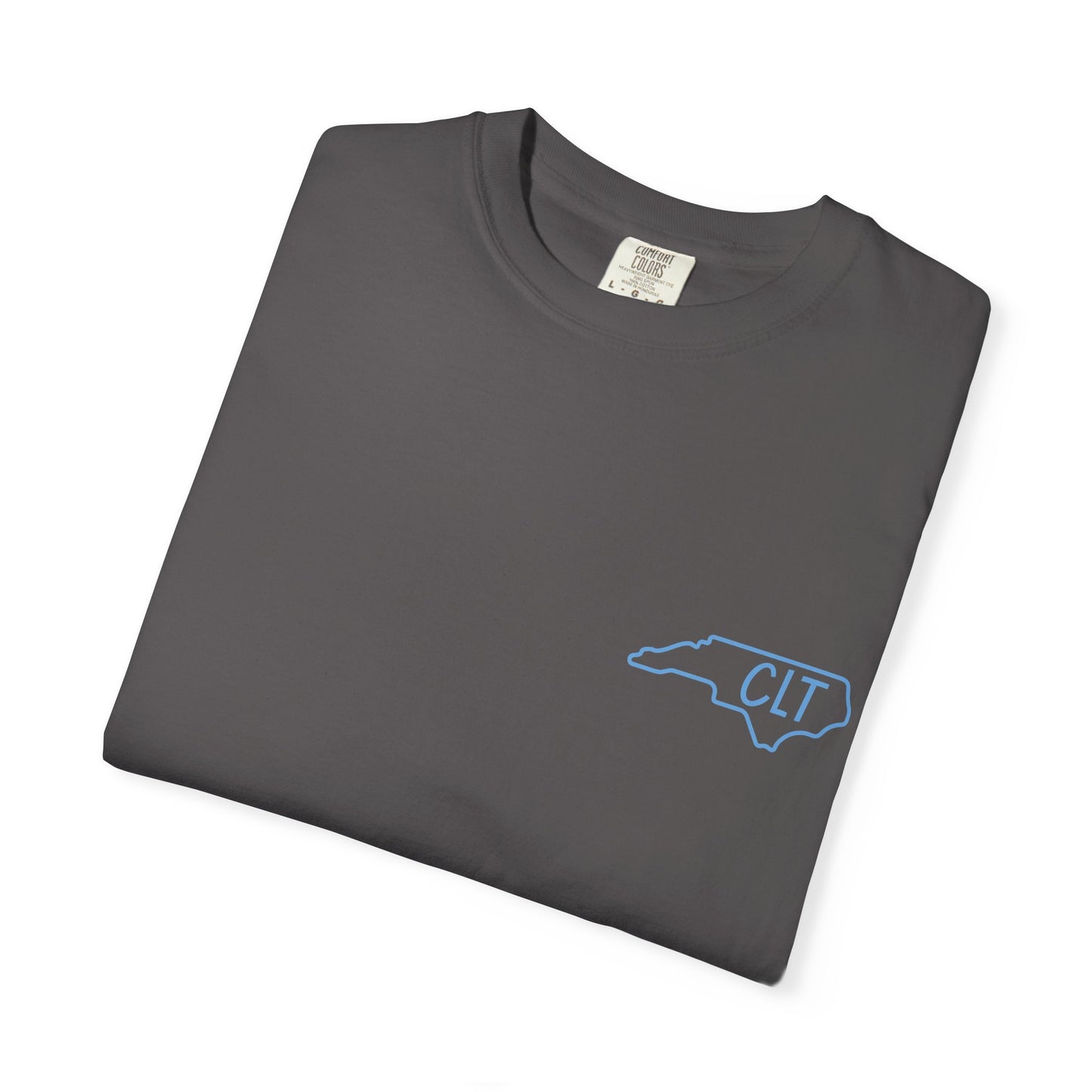 Blue Charlotte Skyline Tee - Front and Back