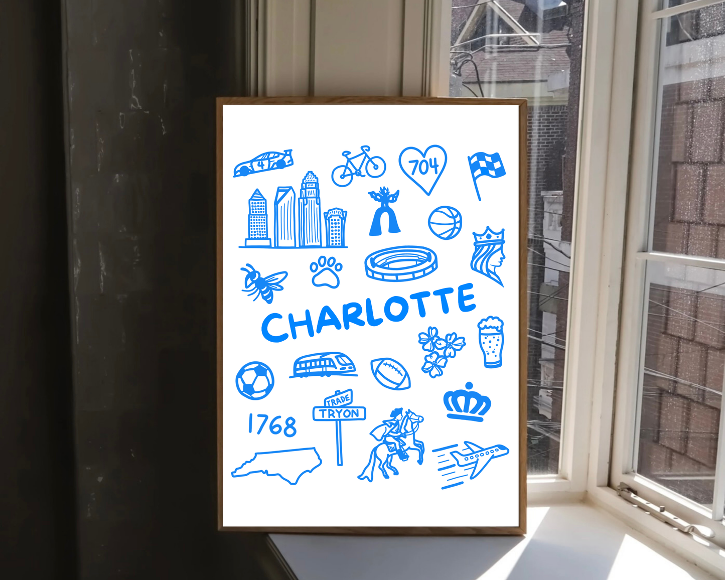 Charlotte Icons Print