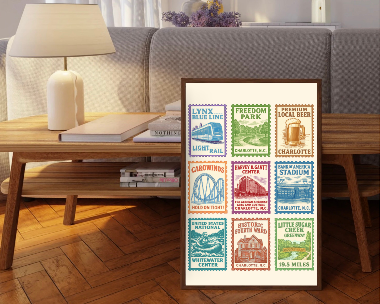Charlotte Stamps Print