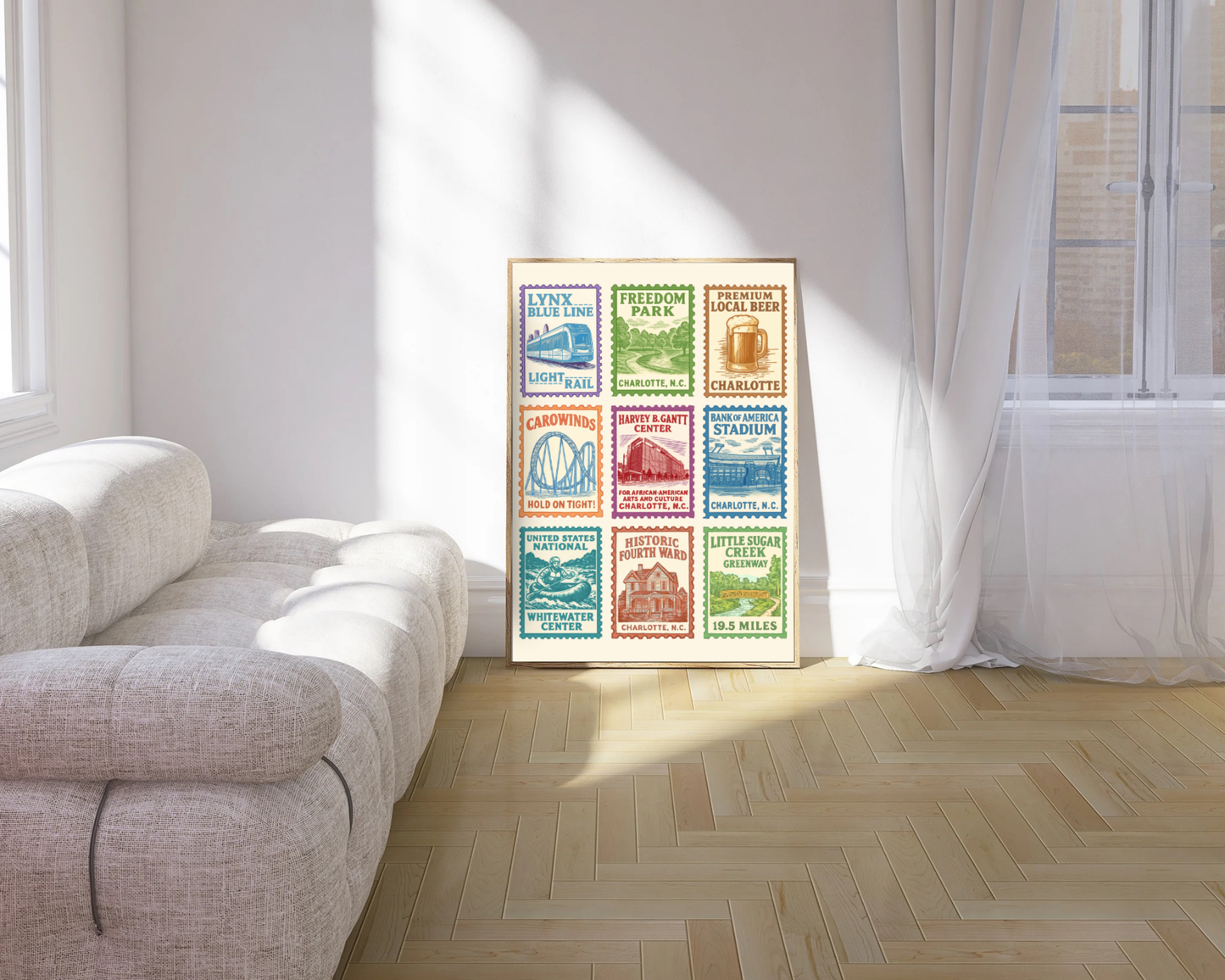 Charlotte Stamps Print