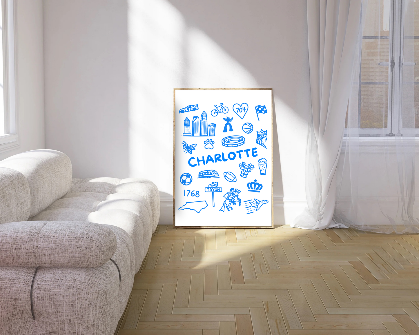 Charlotte Icons Print