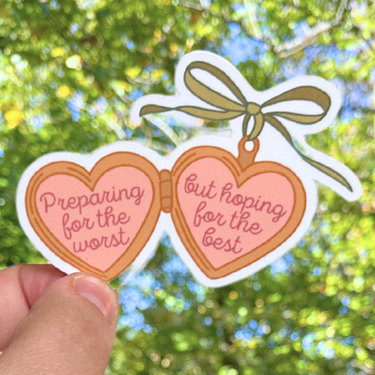 Hoping for the Best Locket Sticker
