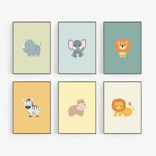 Safari Animals Prints Set
