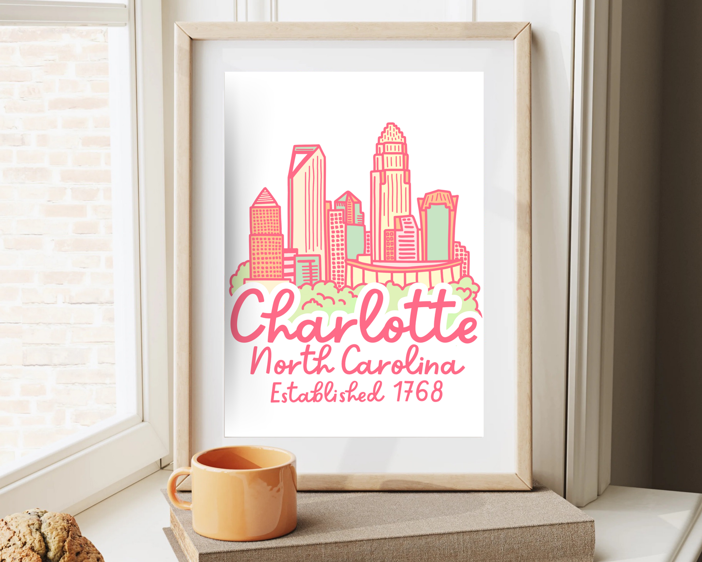 Charlotte Skyline Print