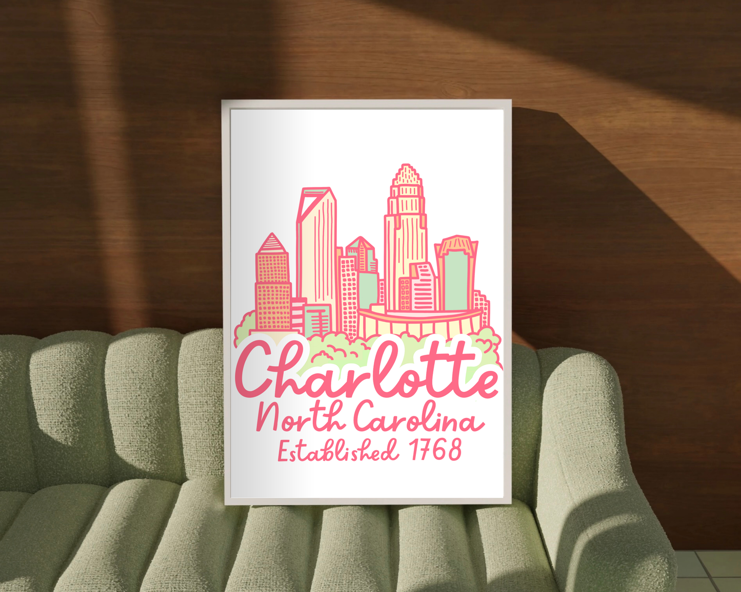 Charlotte Skyline Print