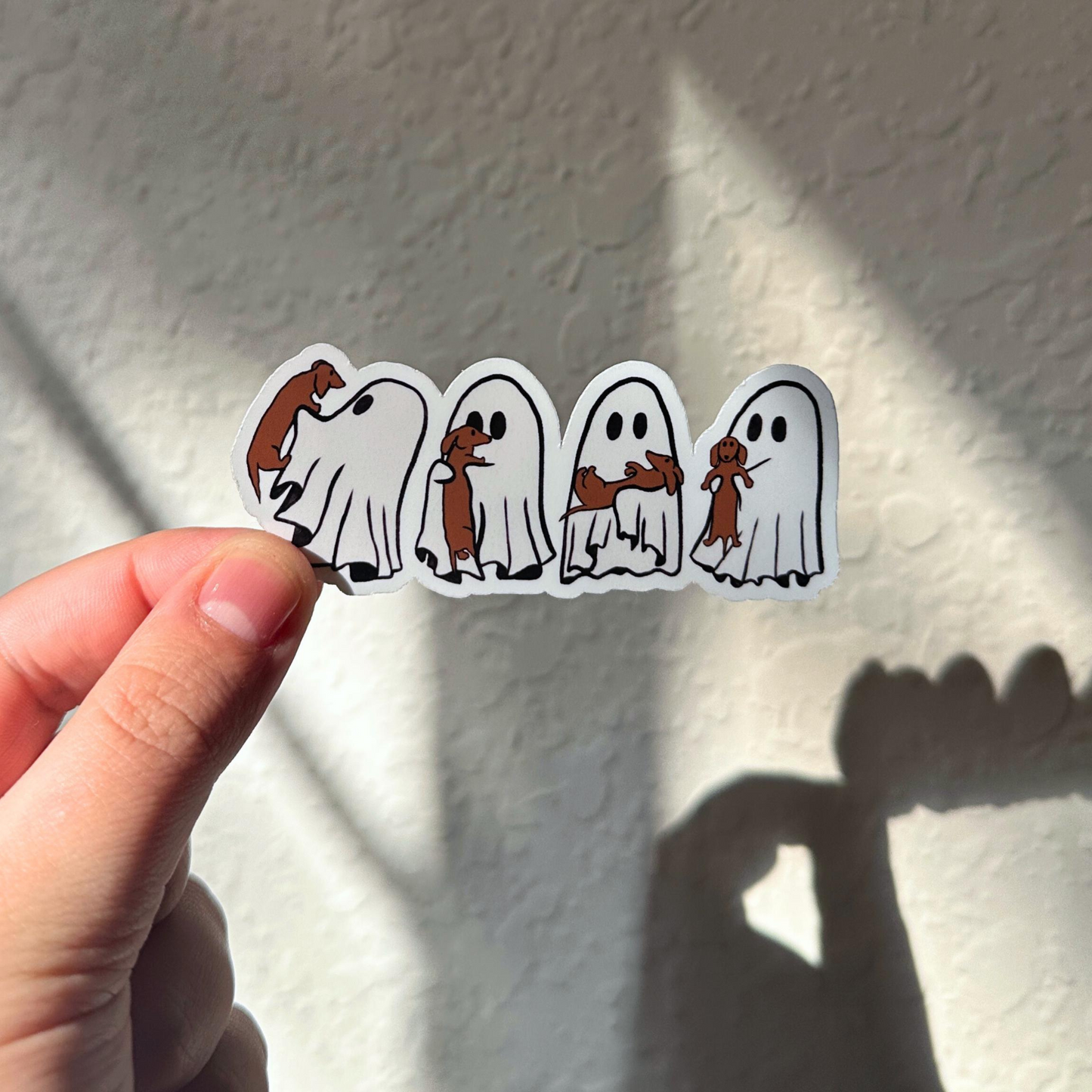 Dachshund Ghost Sticker