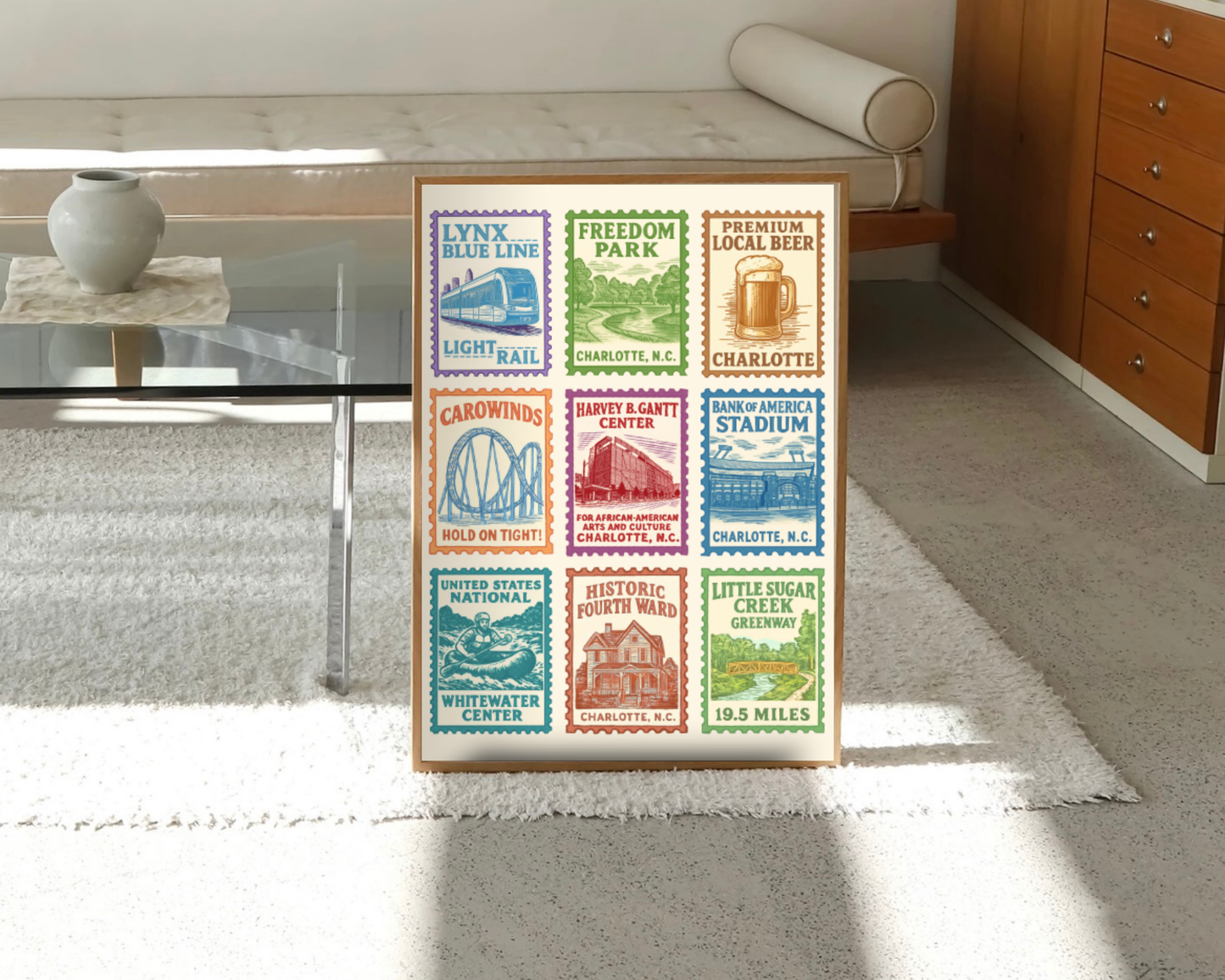 Charlotte Stamps Print