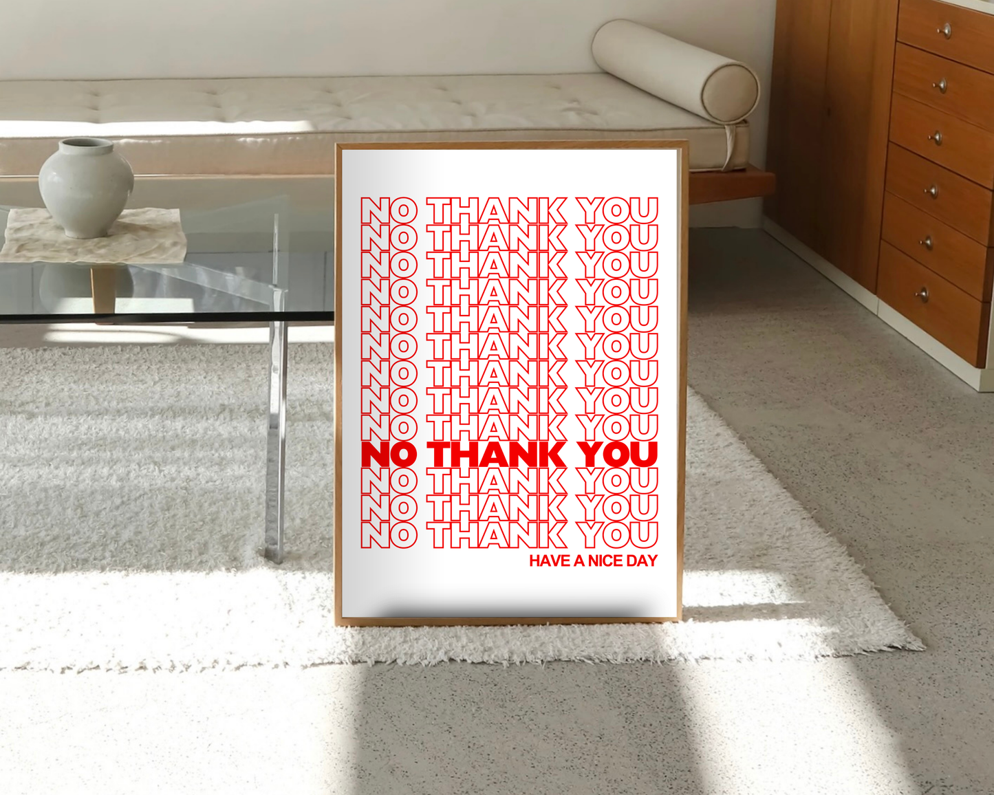 No Thank You Print