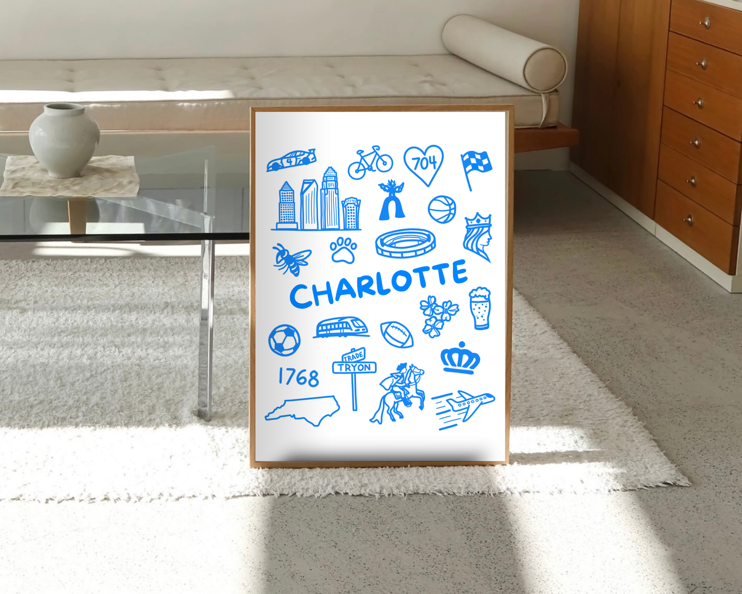 Charlotte Icons Print