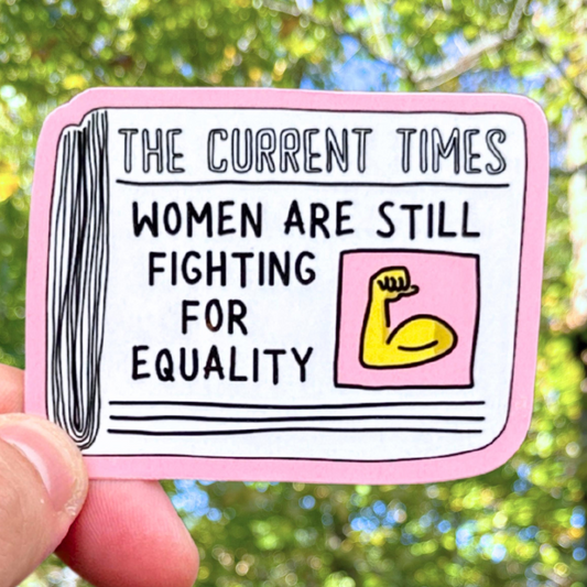 Women's Equality Newspaper Sticker