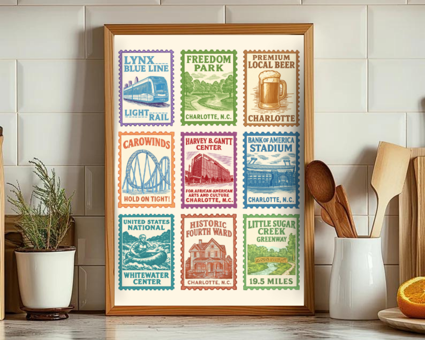 Charlotte Stamps Print