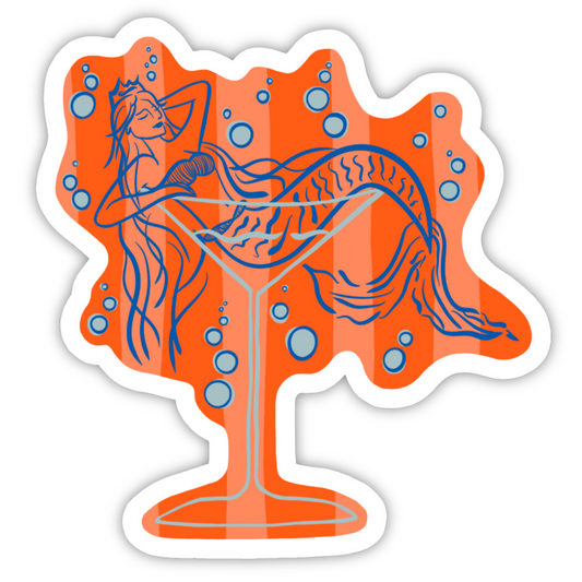 Martini Mermaid Sticker
