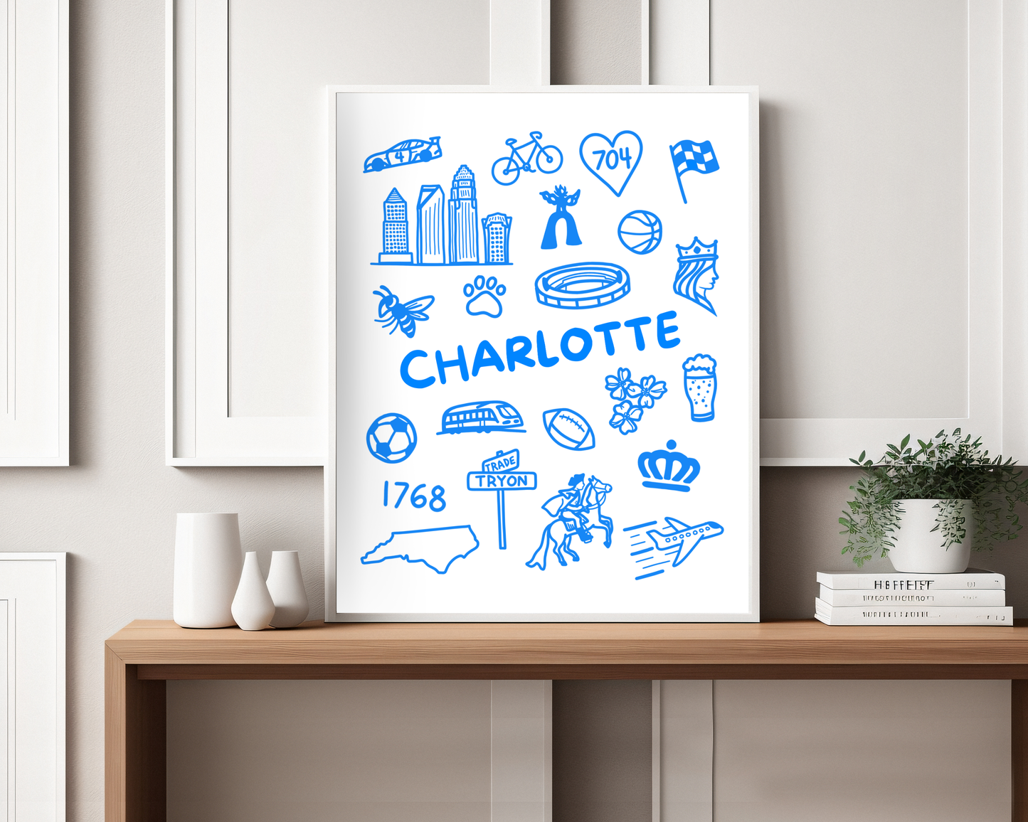 Charlotte Icons Print