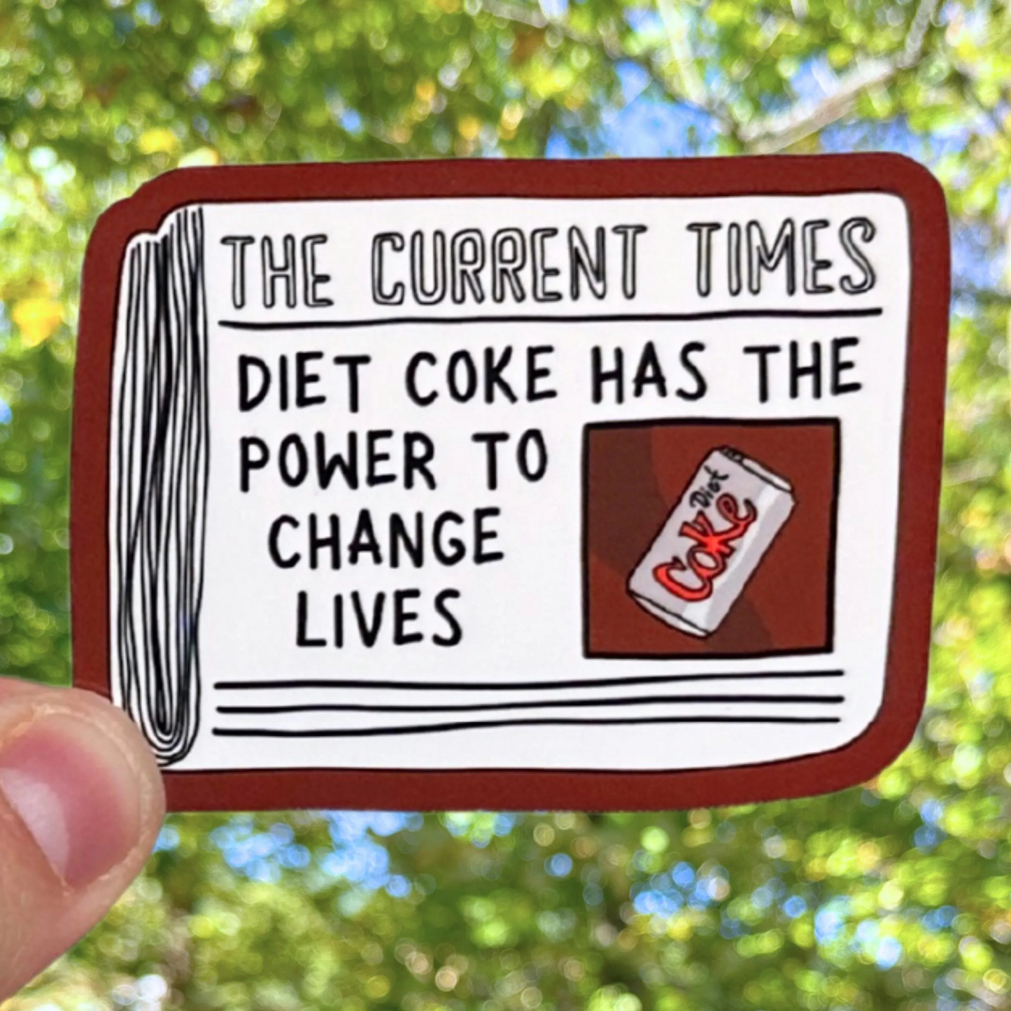 Diet Coke Newspaper Sticker