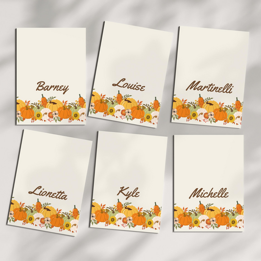 Personalized Thanksgiving Place Cards- Style 01