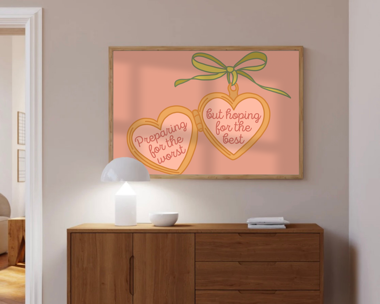 Hoping For The Best Locket Print