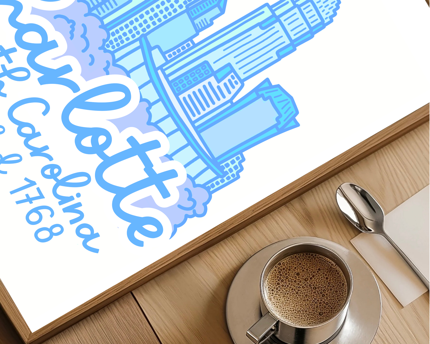 Charlotte Skyline Print