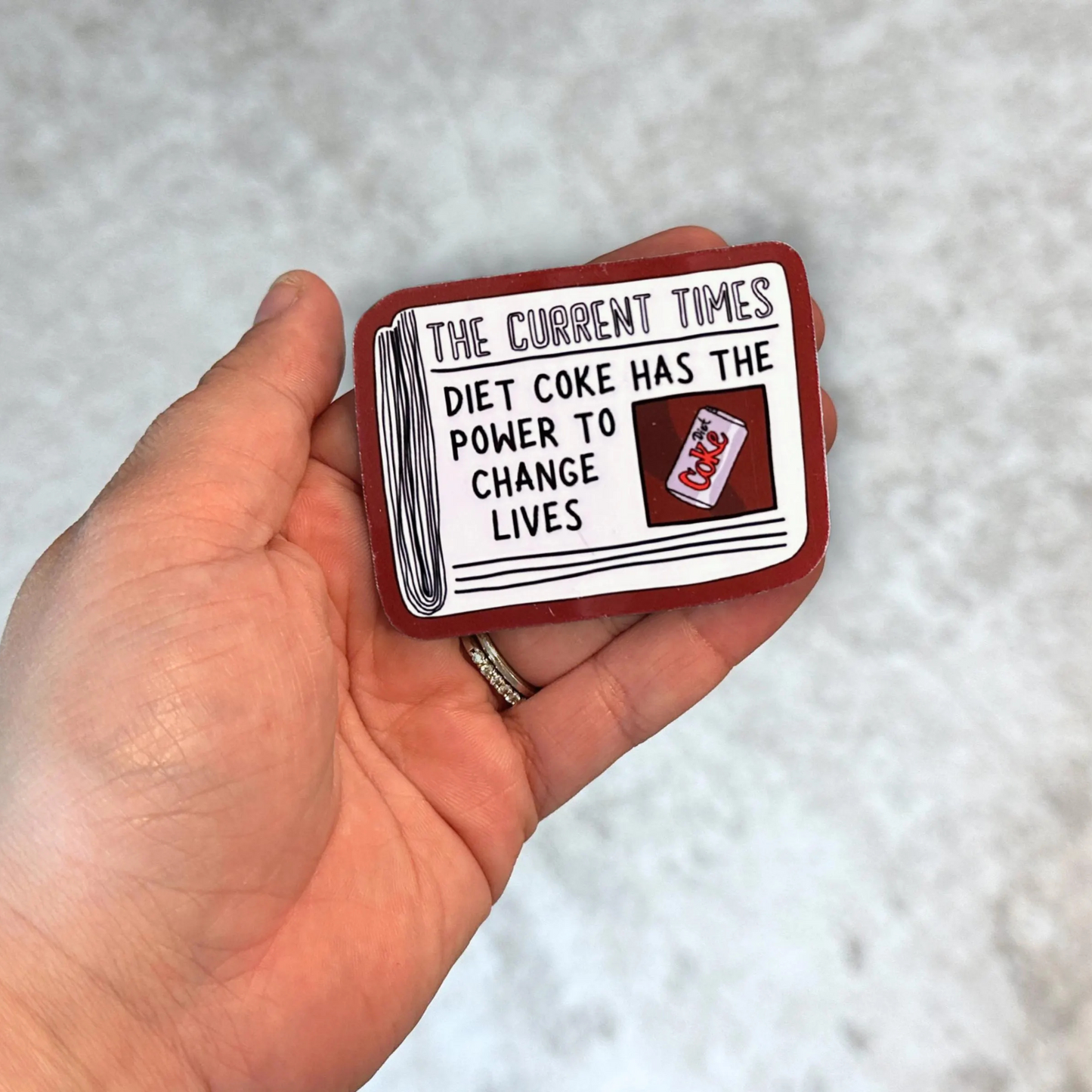 Diet Coke Newspaper Sticker