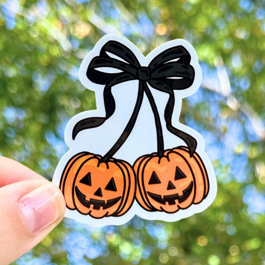 Coquette Pumpkin Sticker
