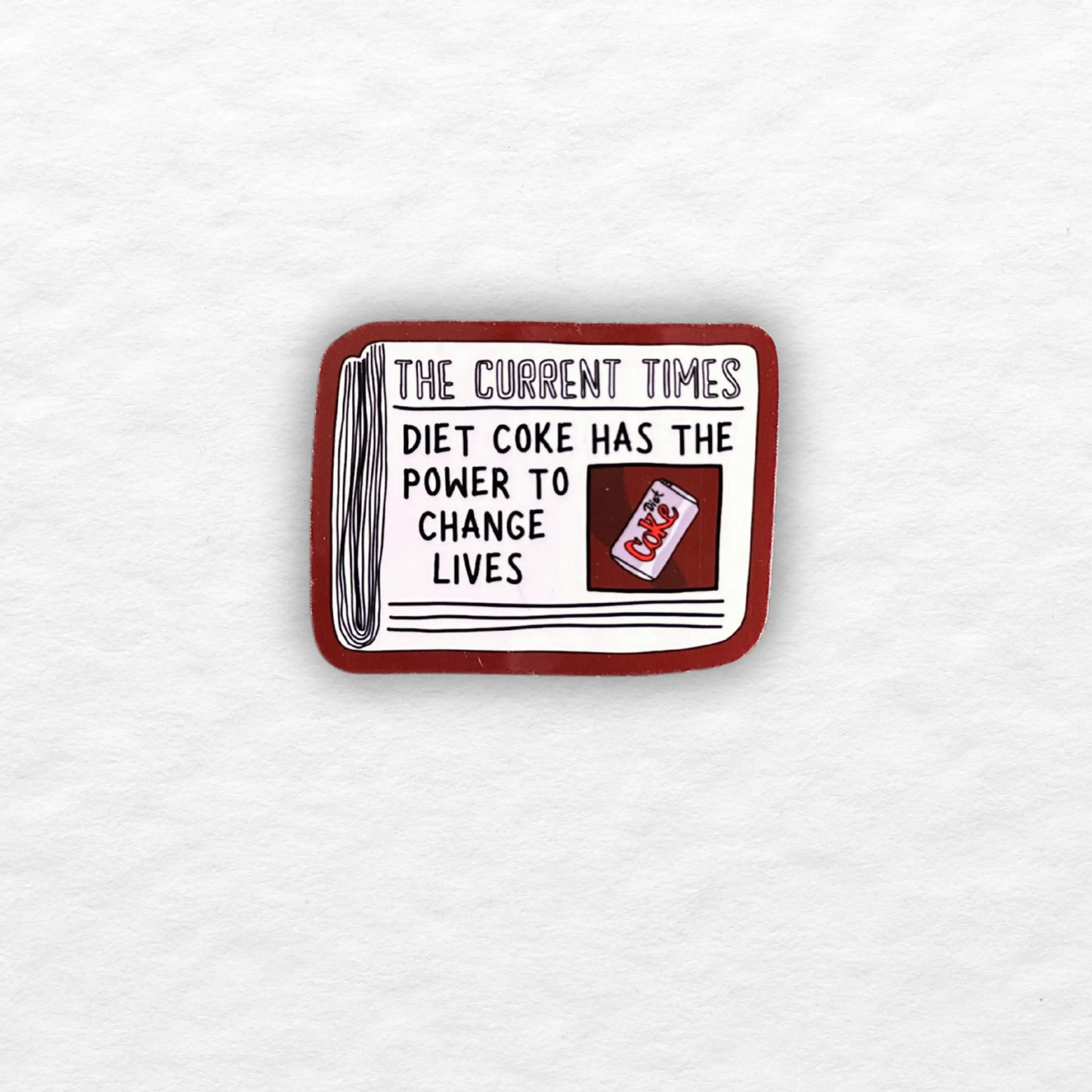 Diet Coke Newspaper Sticker