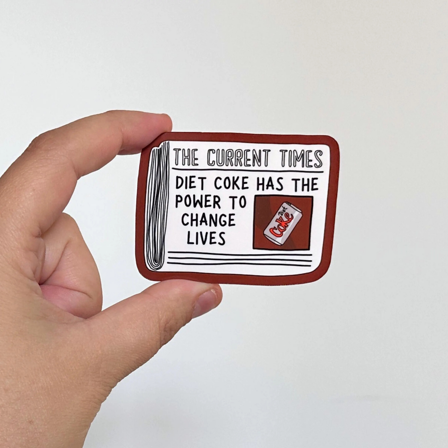 Diet Coke Newspaper Sticker