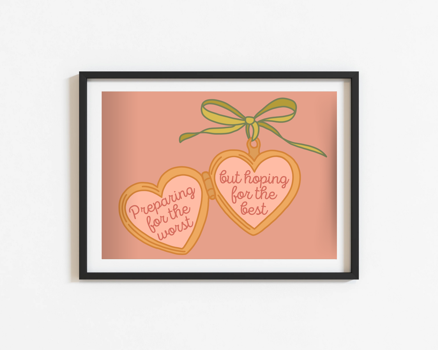 Hoping For The Best Locket Print