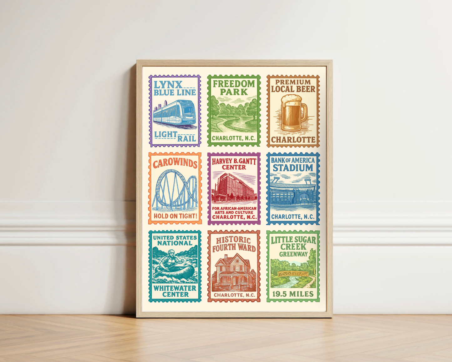 Charlotte Stamps Print