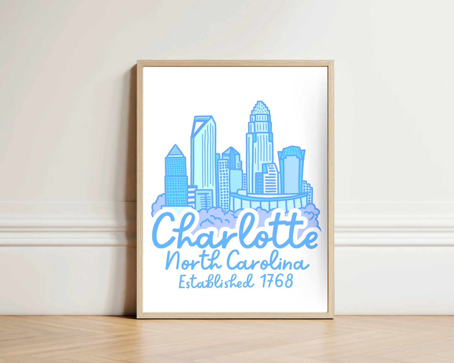 Charlotte Skyline Print