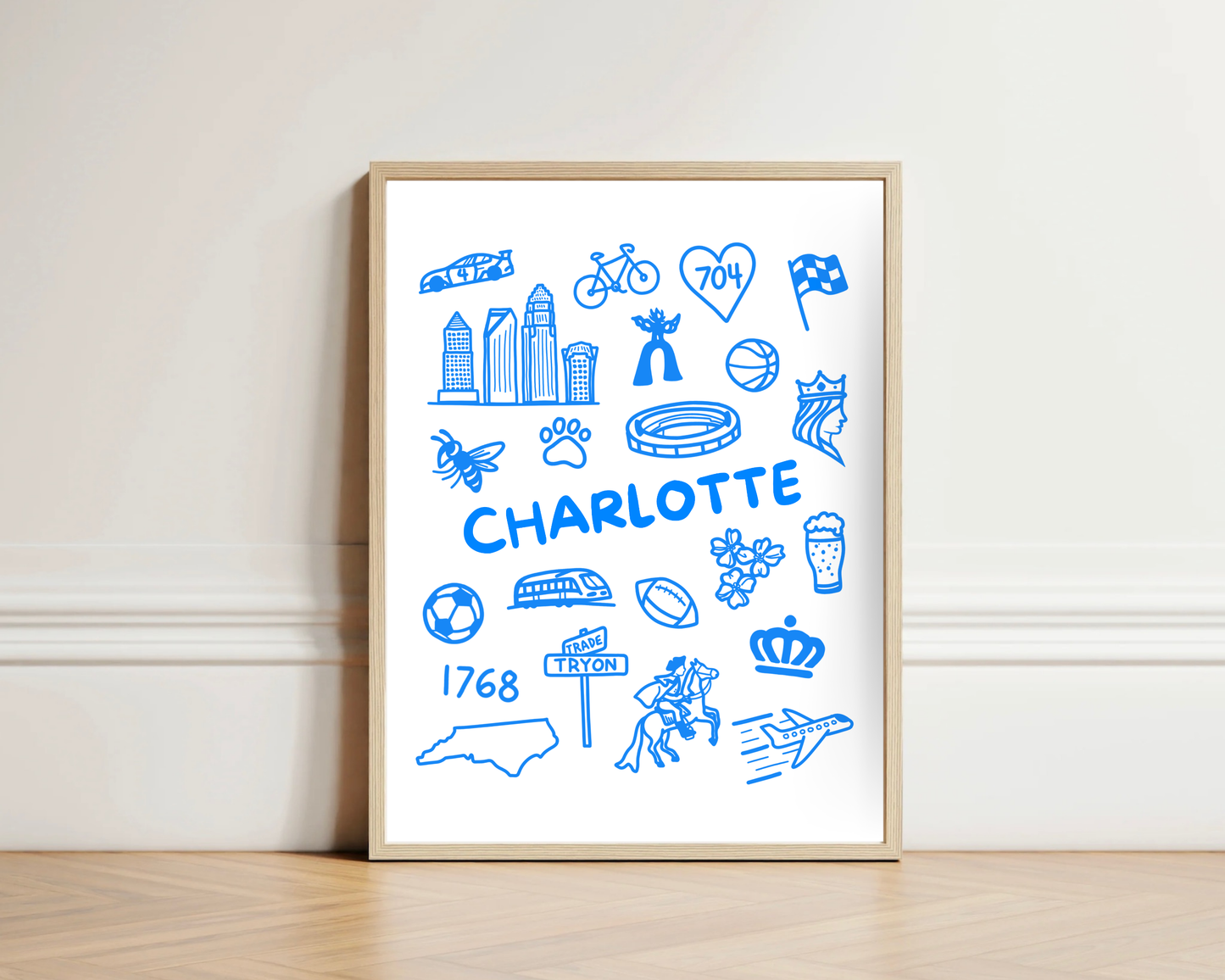 Charlotte Icons Print