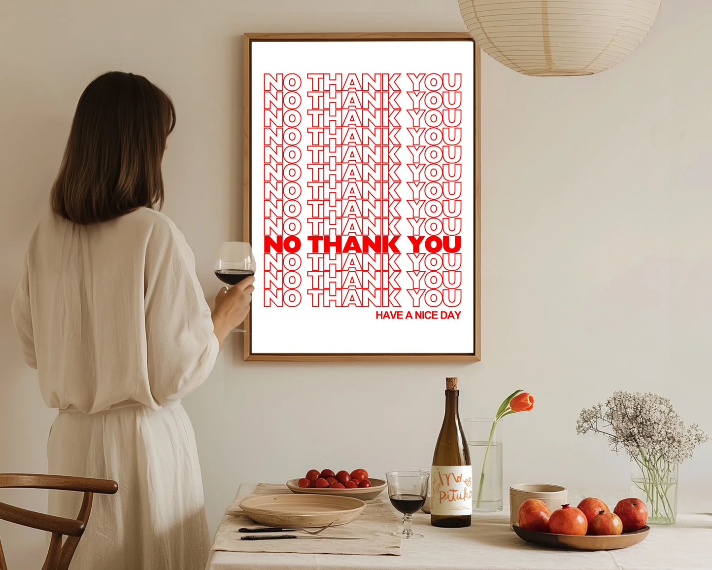 No Thank You Print
