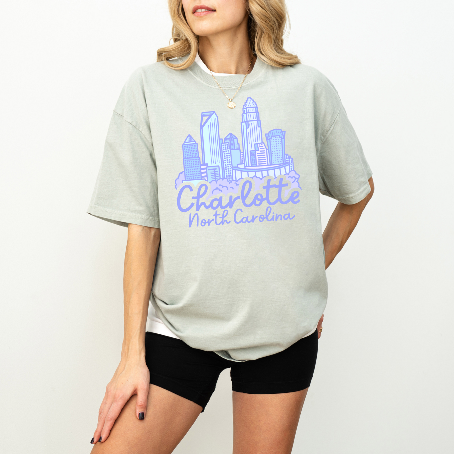 Purple Charlotte Skyline Tee