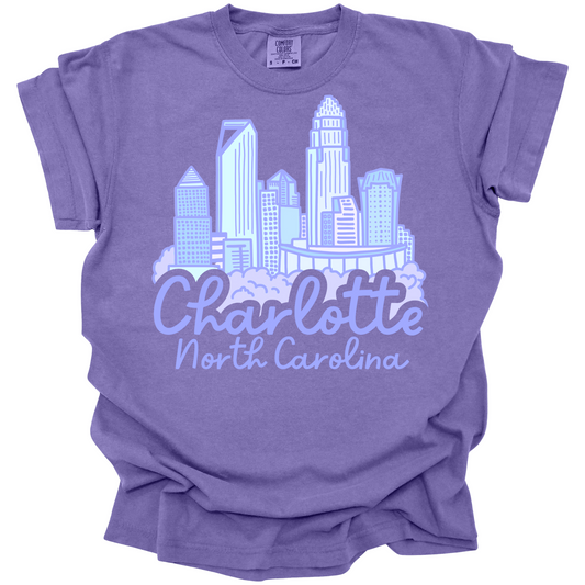 Purple Charlotte Skyline Tee