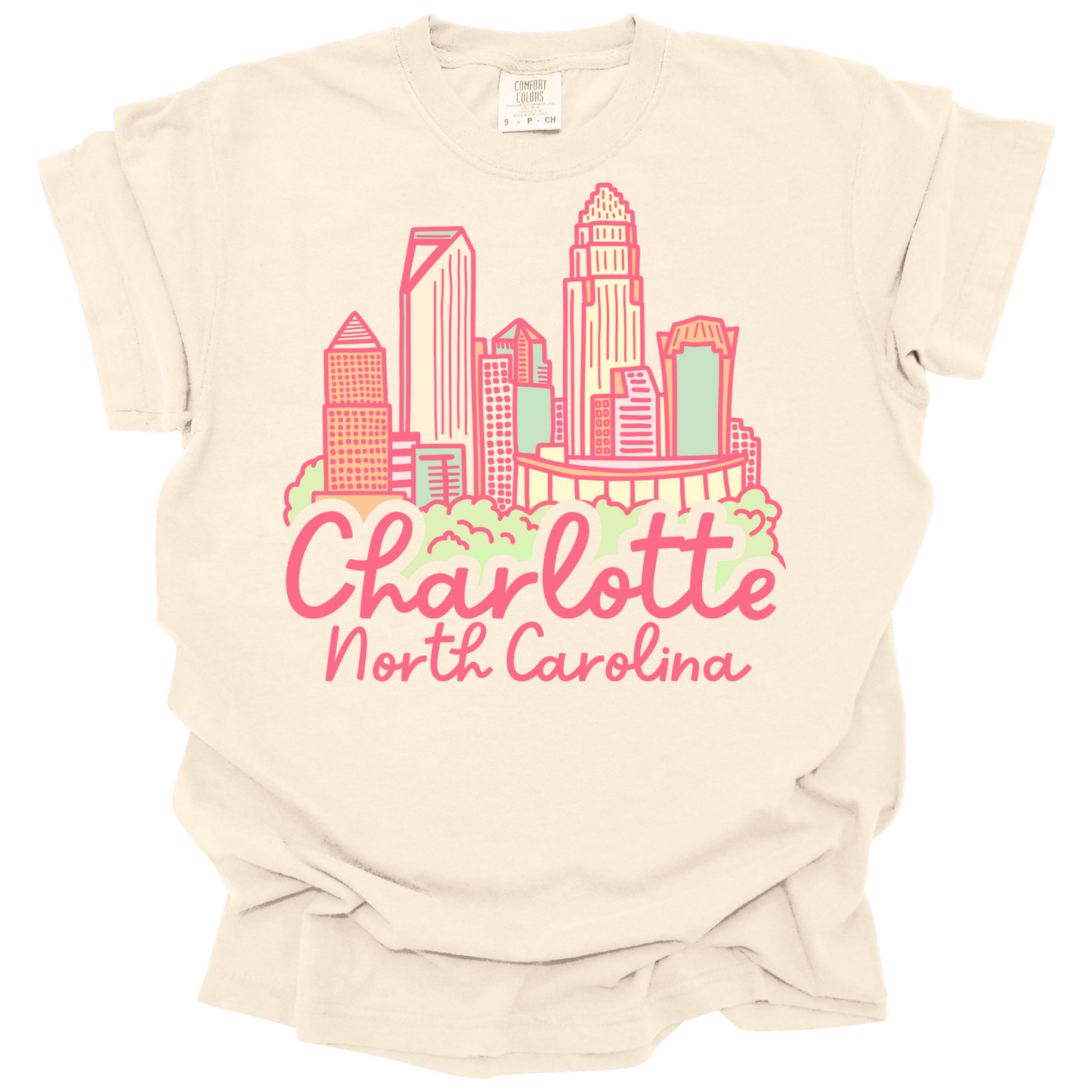 Pink Charlotte Skyline Tee