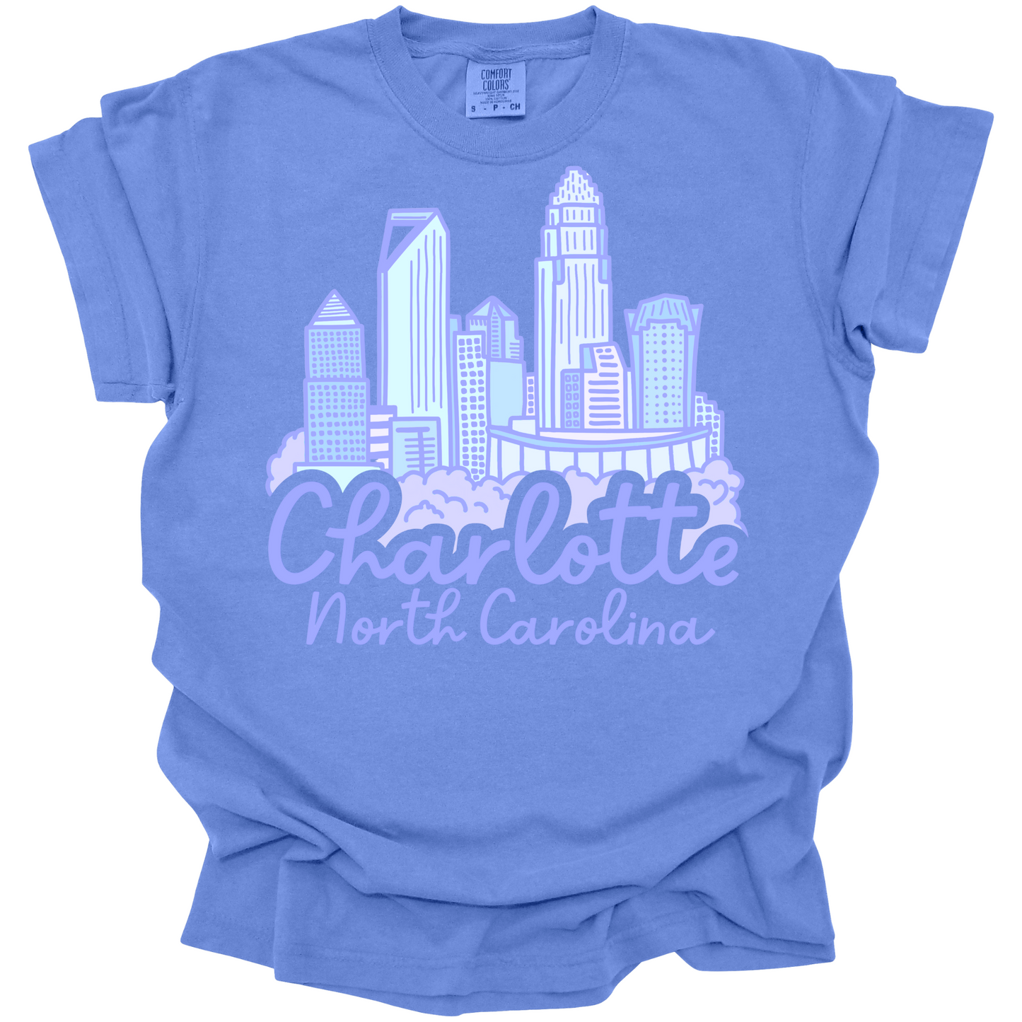 Purple Charlotte Skyline Tee