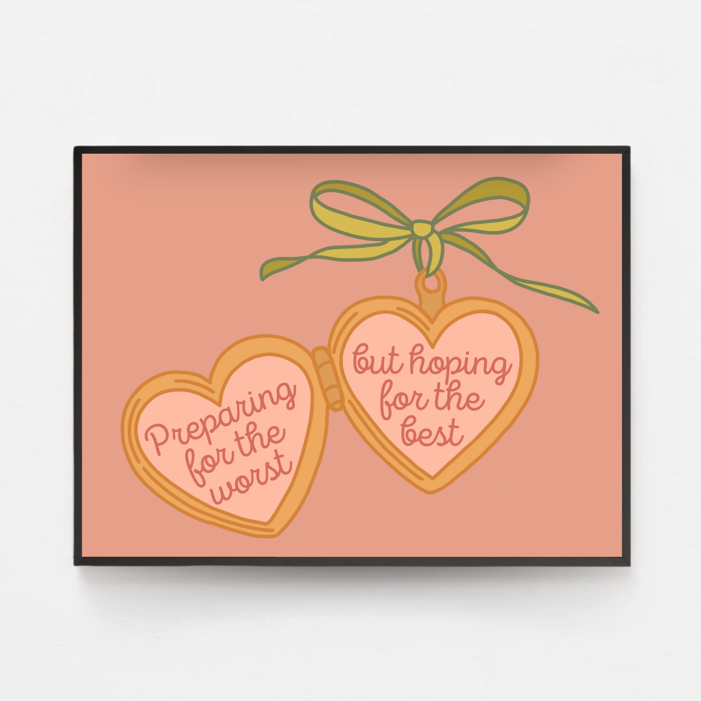 Hoping For The Best Locket Print