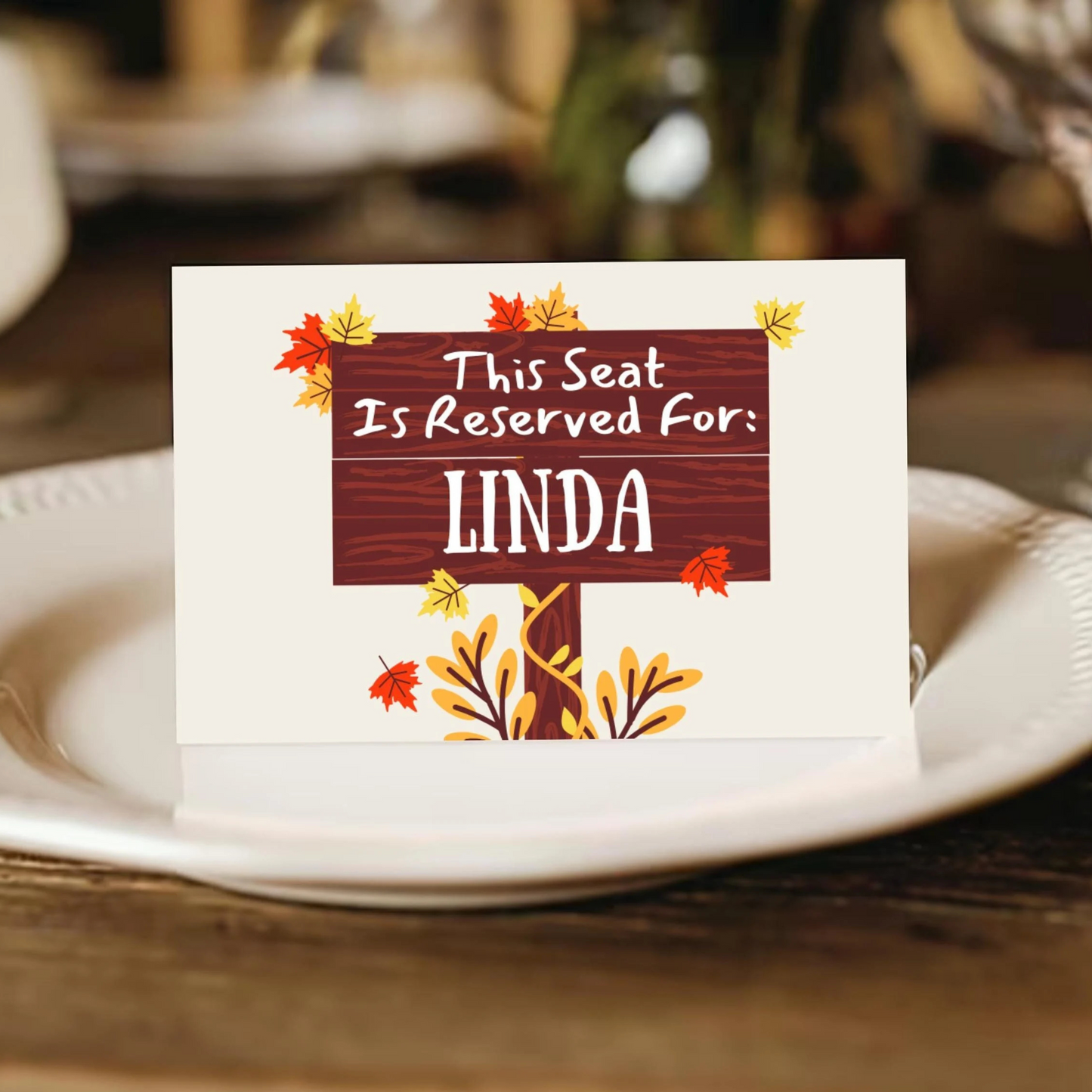 Personalized Thanksgiving Place Cards- Style 05