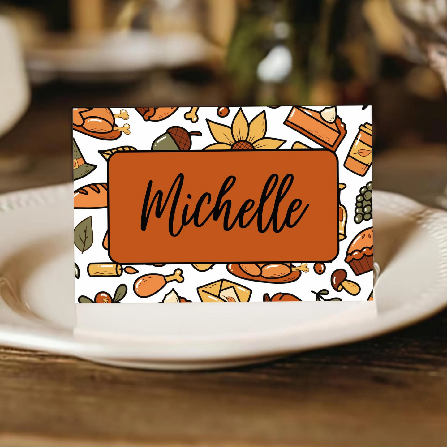 Personalized Thanksgiving Place Cards- Style 06