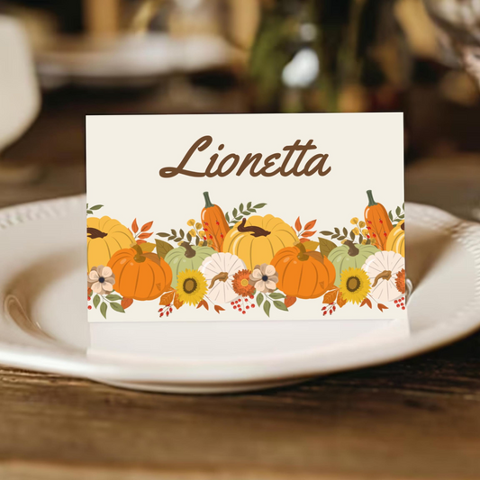 Personalized Thanksgiving Place Cards- Style 01