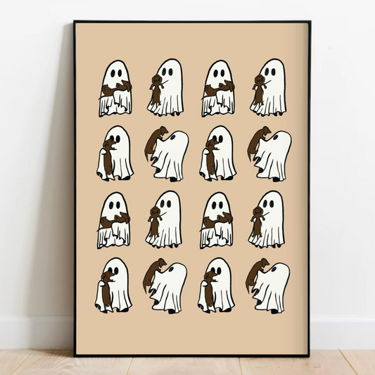 Dachshund and Ghost Print