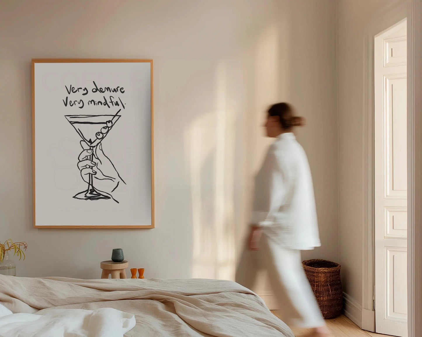Demure and Mindful Martini Print