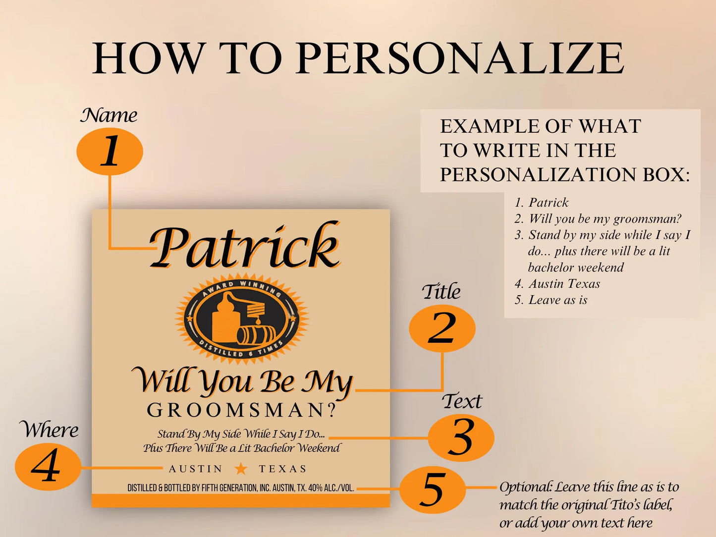 Custom Tito's Label