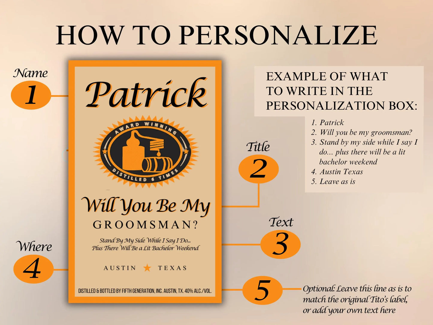 Custom Tito's Label