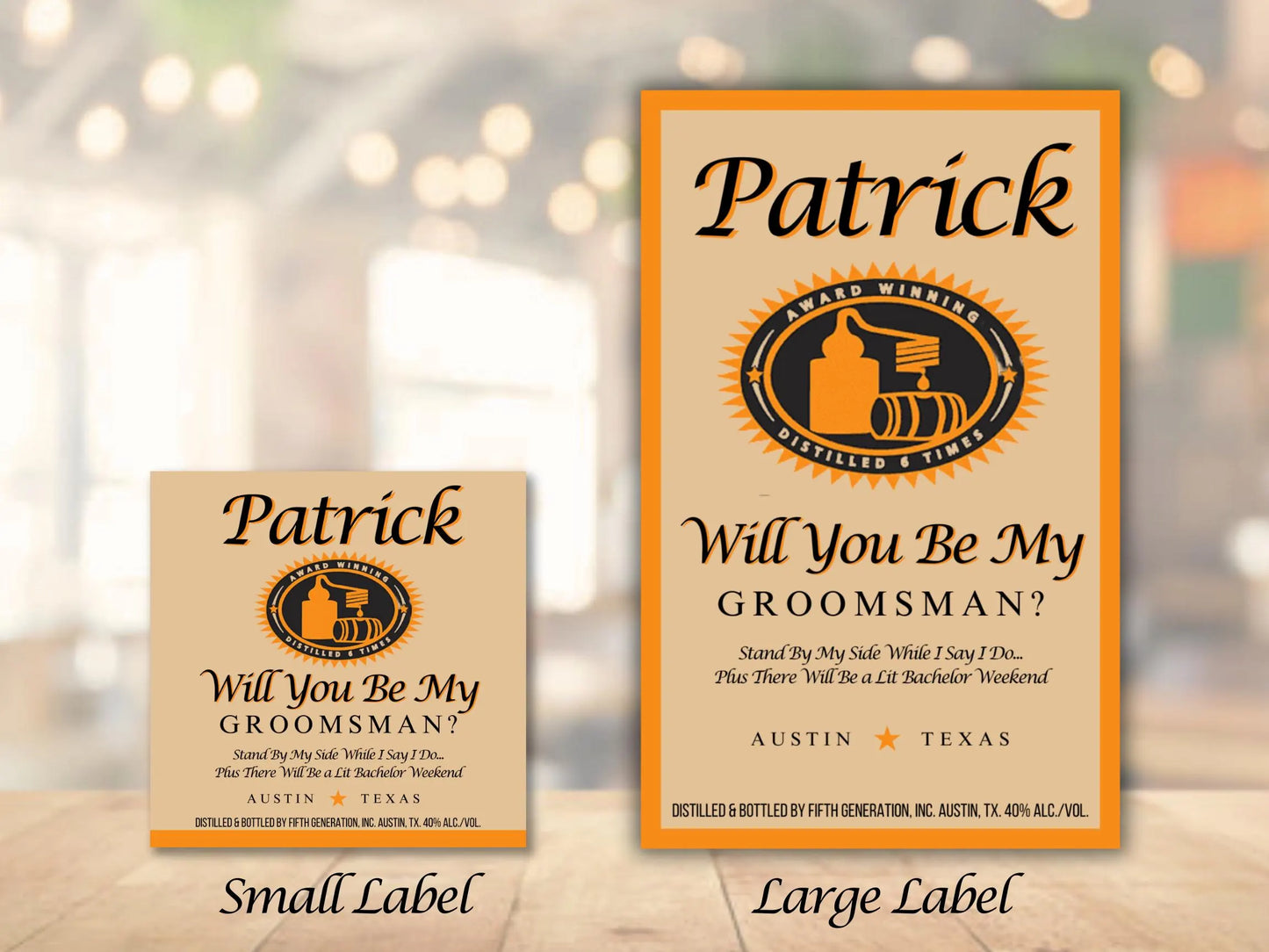 Custom Tito's Label