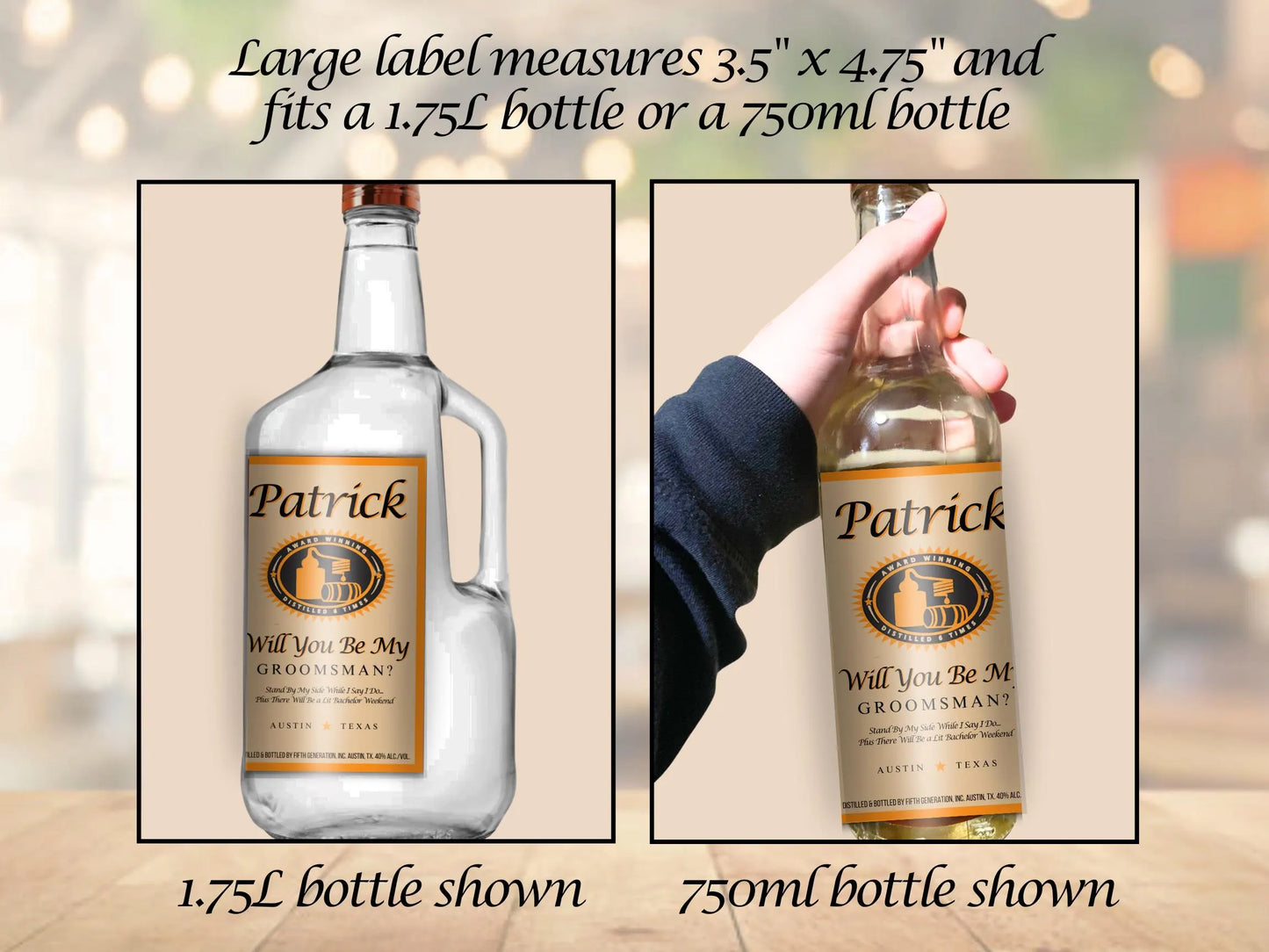 Custom Tito's Label